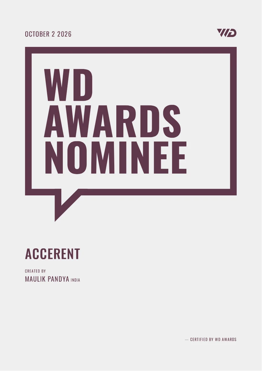 WD Awards Nominee certificate